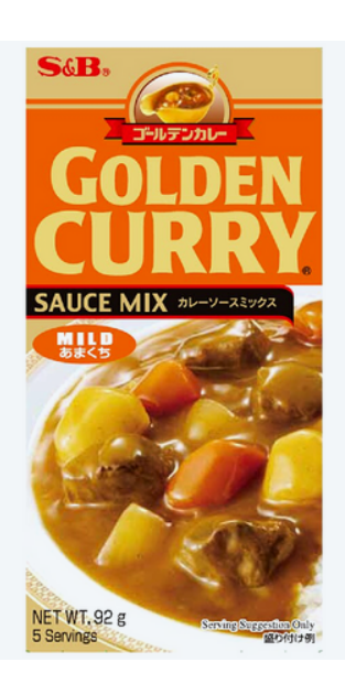 Japońskie Golden Curry łagodne S&B 92g - obrazek 2