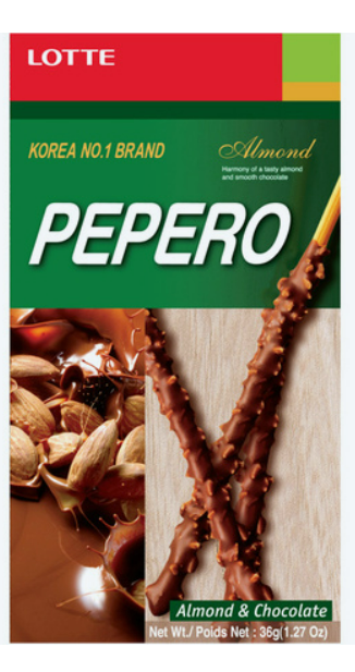 LOTTE Paluszki Pepero o smaku czekoladowym z kawałkami ciastek 32g