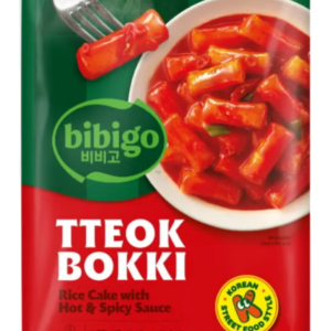 Kluski ryżowe tteokbokki z sosem pikantnym BIBIGO 360g