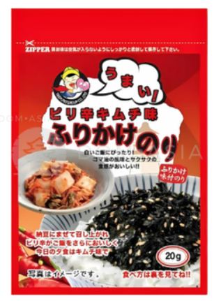 Rozdrobnione wodorosty z przyprawami o smaku kimchi TAEPOONG 20g